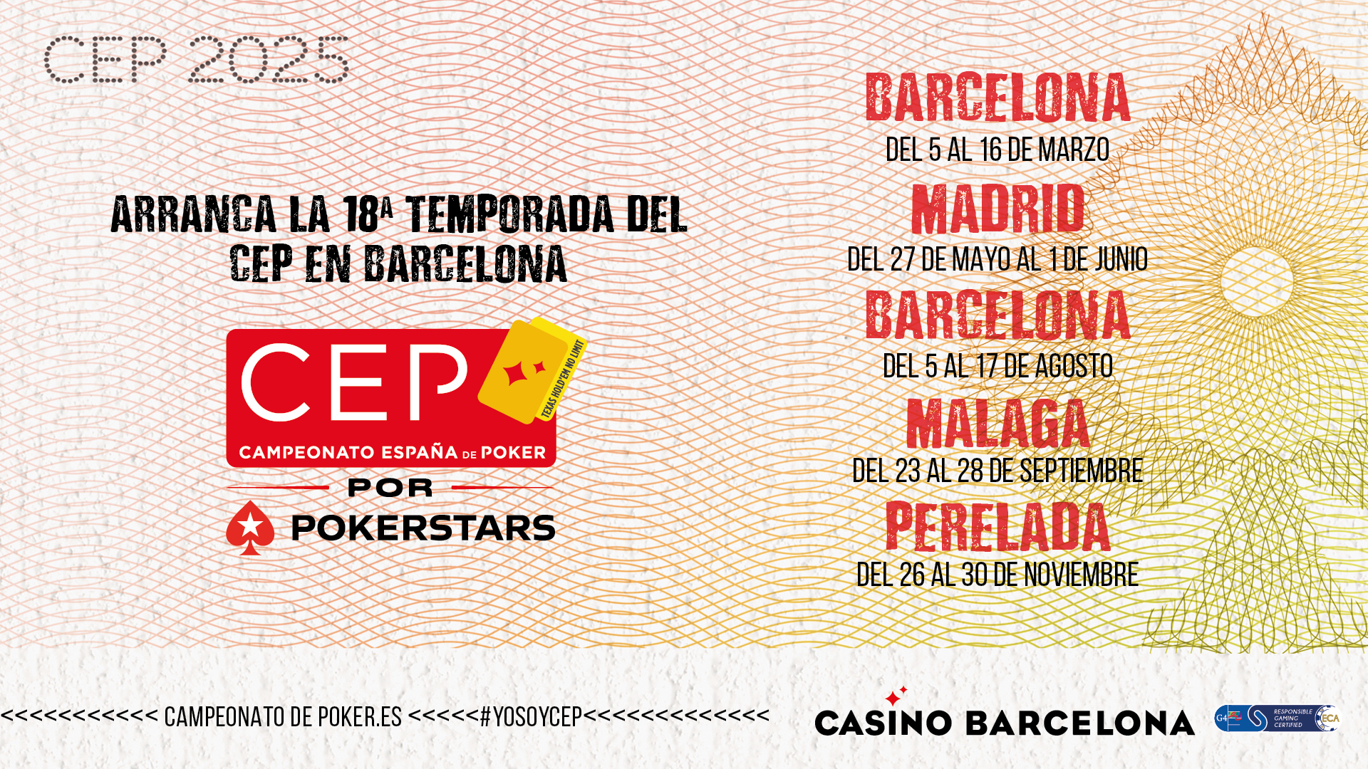 El CEP por PokerStars anuncia su calendario 2025