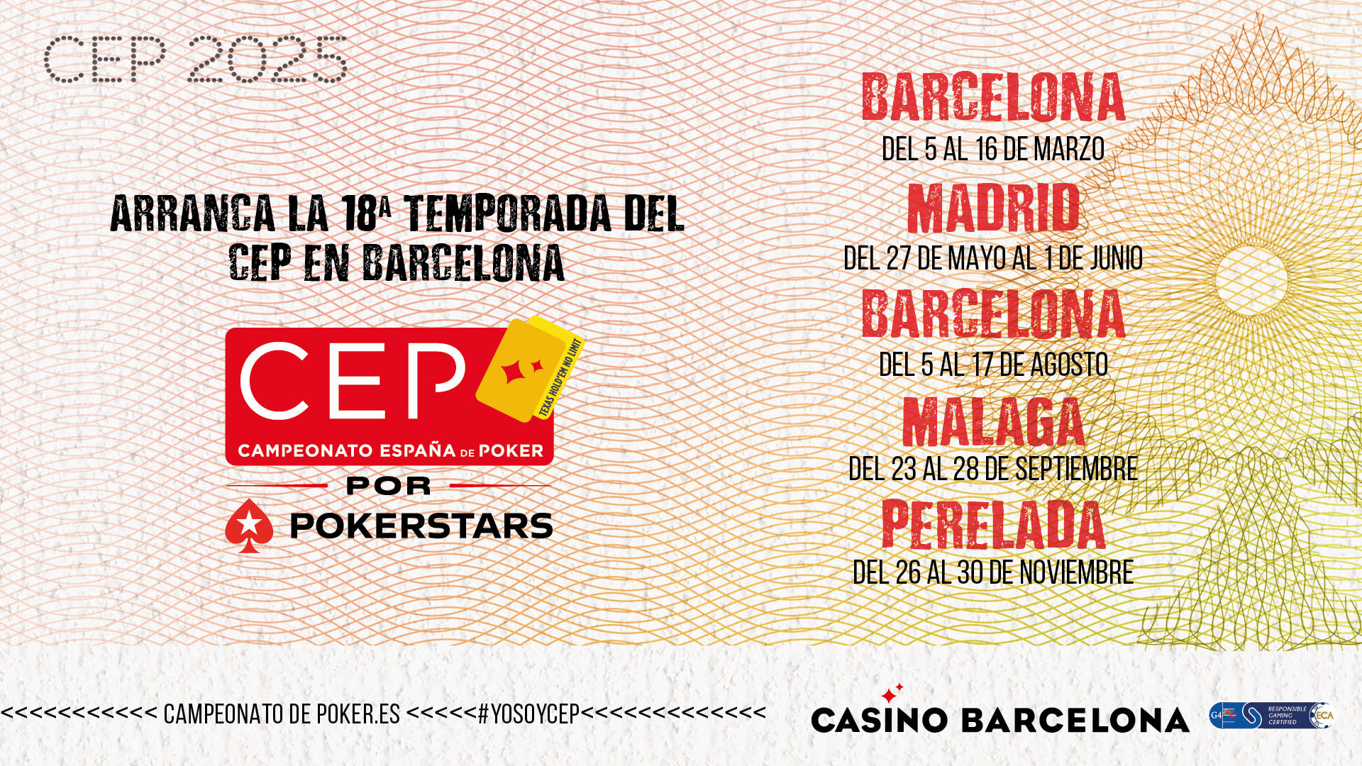 El Campeonato de España de Poker por PokerStars arrancará su XVIII edición en Casino Barcelona